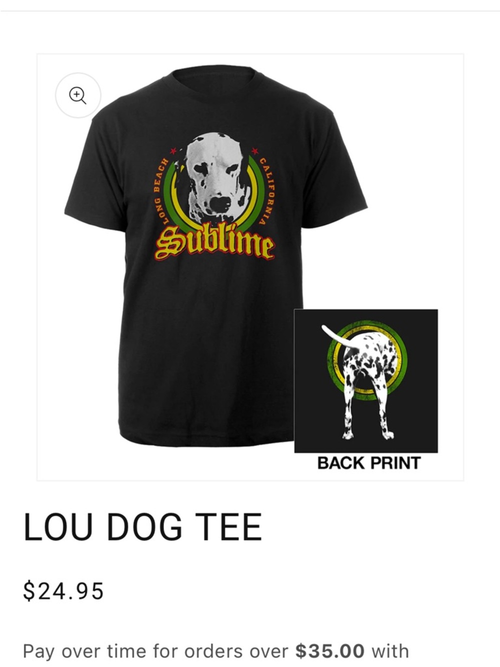 Sublime Lou Dog Graphic Tee - Black